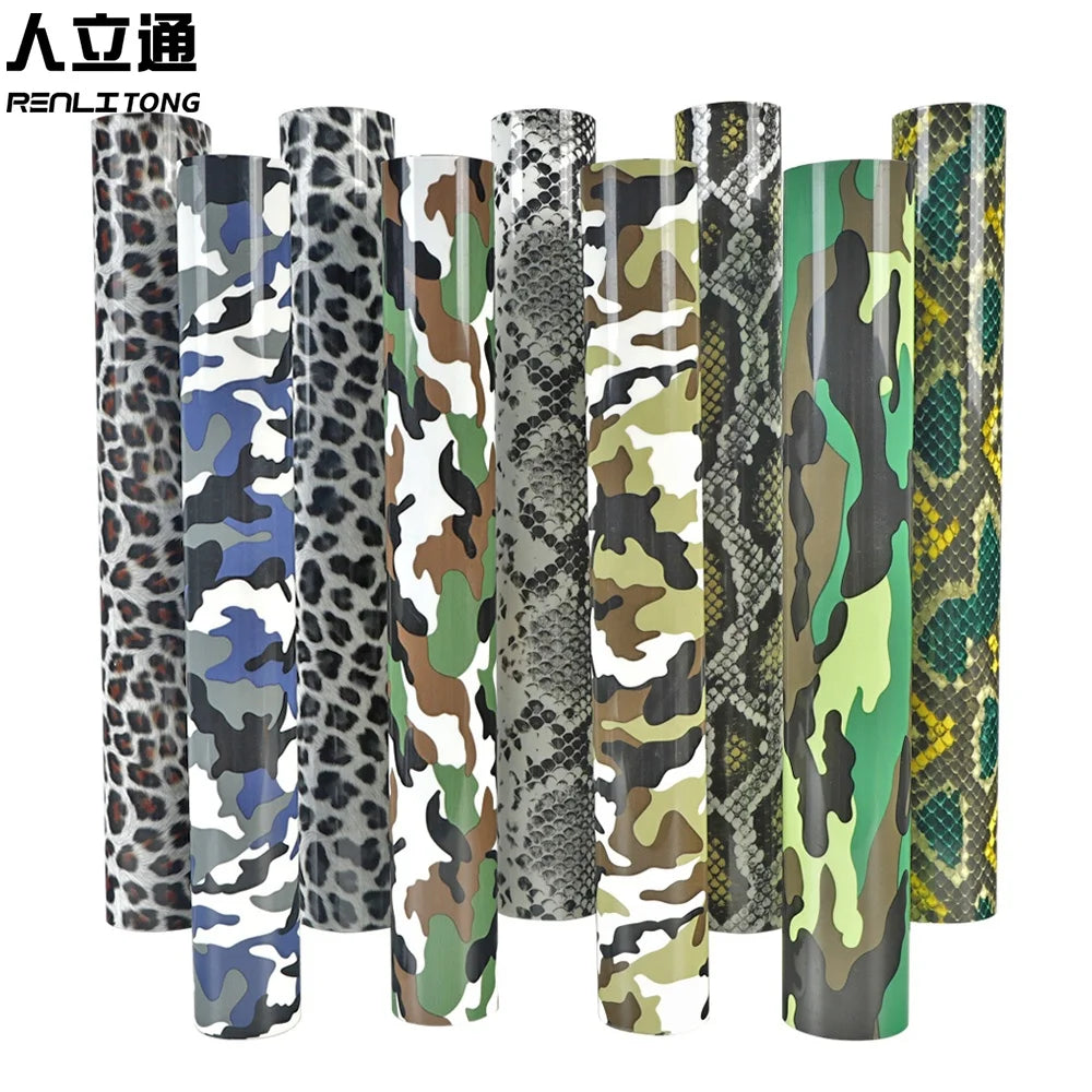 Renlitong Pattern Heat Transfer Vinyl  Htv Custom Stickers logo Selfadhesive  Heat Press Machines for Weed