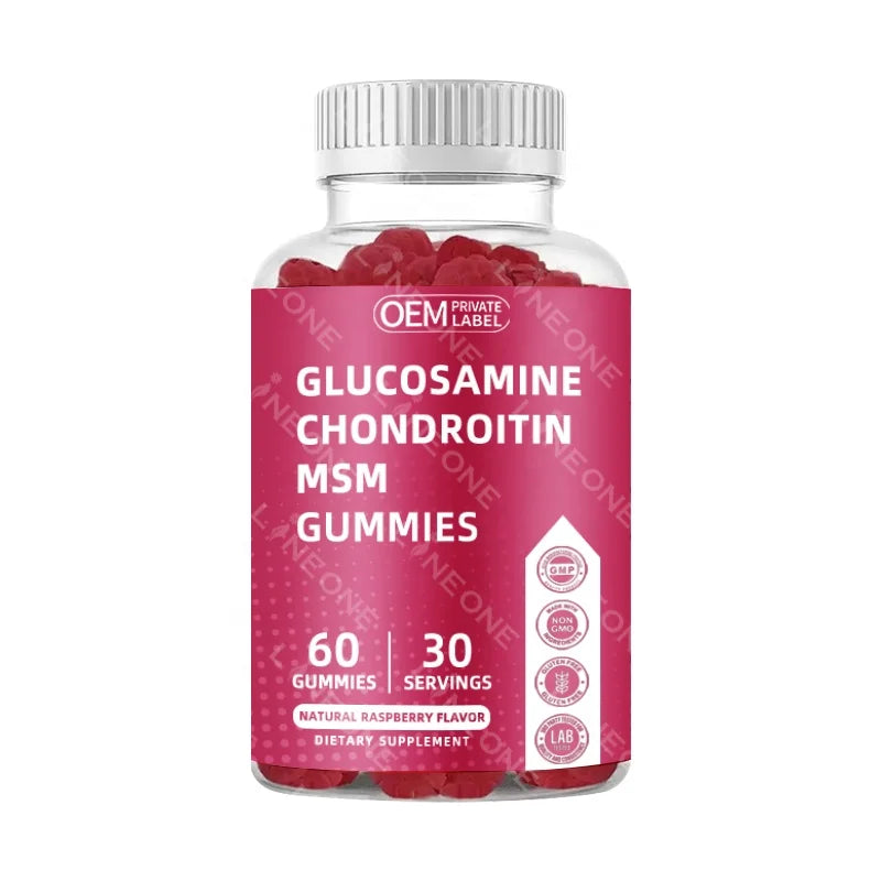 Natural Joint Support  MSM Candy Chewable Gummies Extra Strength With Glucosamine & Vitamin E for Joint & Flexibility Support