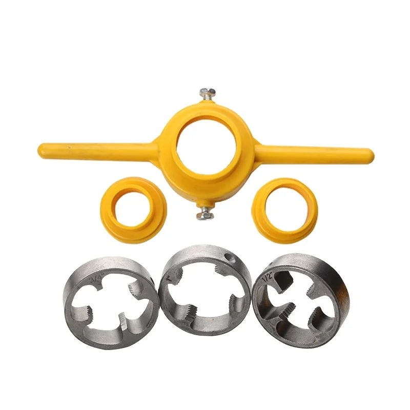 6pcs Repair Thread Tools Material Plastic Pipe Tube Threading Tool Plastic Threading Dies Hand Tool Set