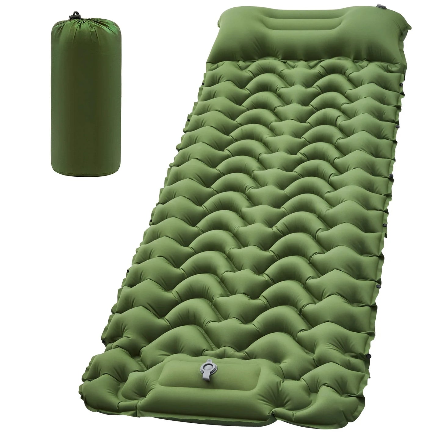 Self Inflating Camping Air Mattress Foot Pump TPU Ultralight Sleeping Mat TPU Folding Sleeping Pad for Hiking Tent Outdoor