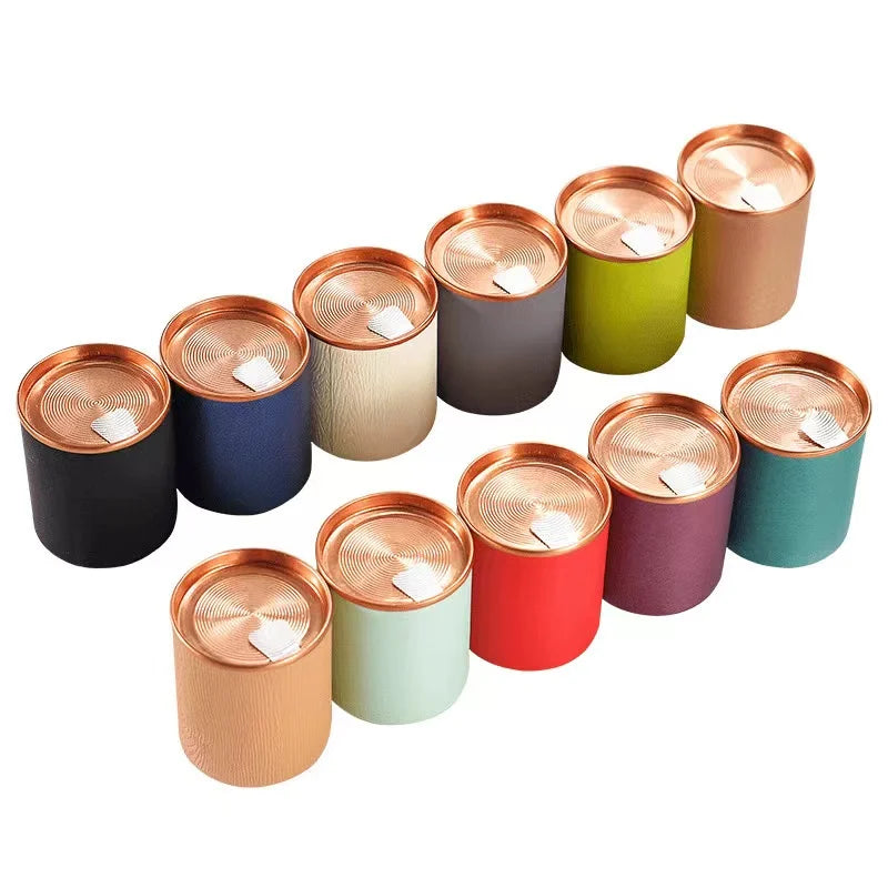 Custom Logo Printing Empty Food Grade Paper Tube Can for Tea Packaging