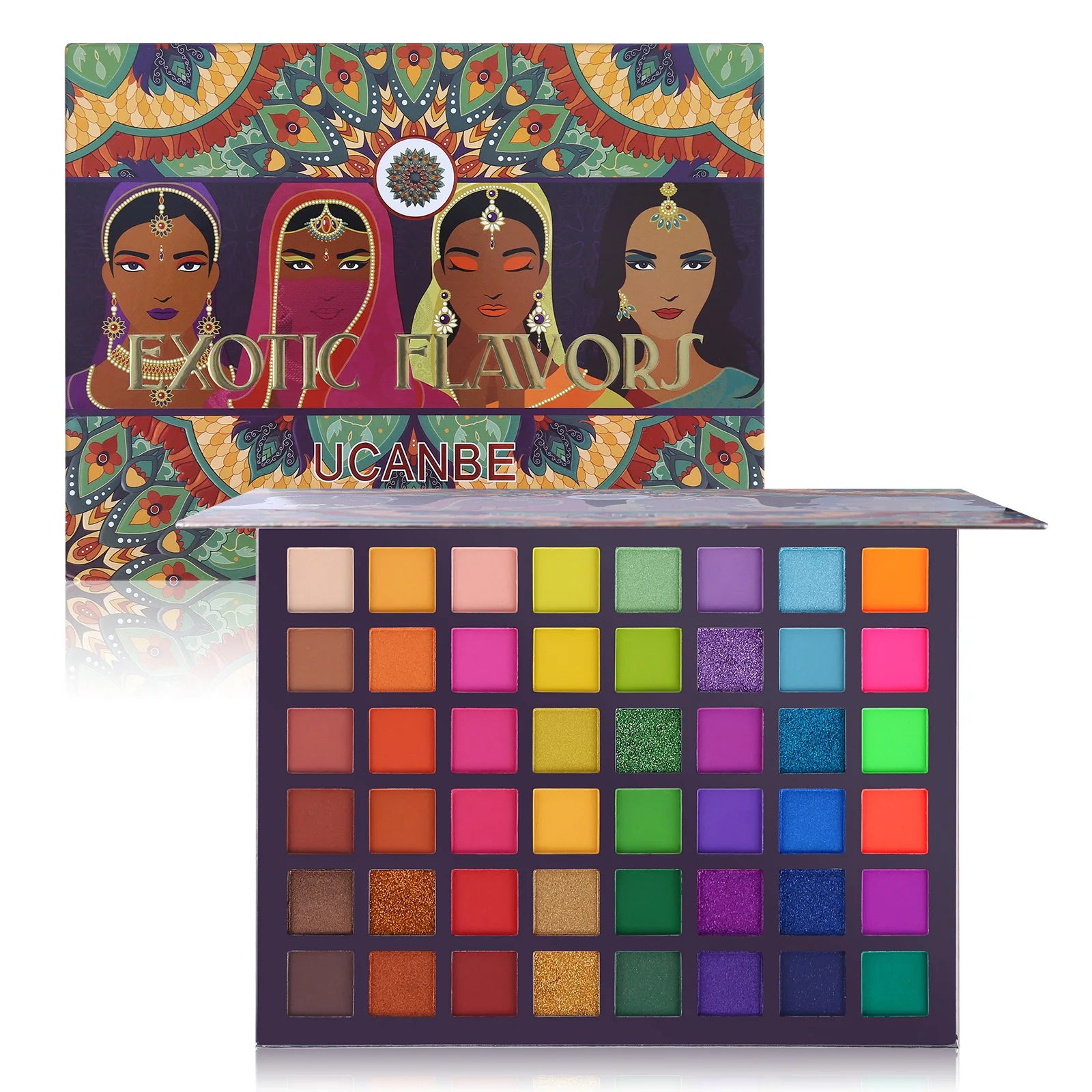UCANBE 48 Color Eye Shadow Shining Eyeshadow Palette Oem Luxury Palette Multichrome Eyeshadow Custom logo