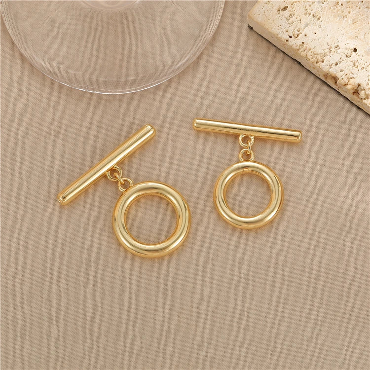 Wholesale Brass 14K Gold Plated DIY Jewelry Accessories OT Clasp Connectors for Necklaces and Bracelets Toggle Clasps Supplie
