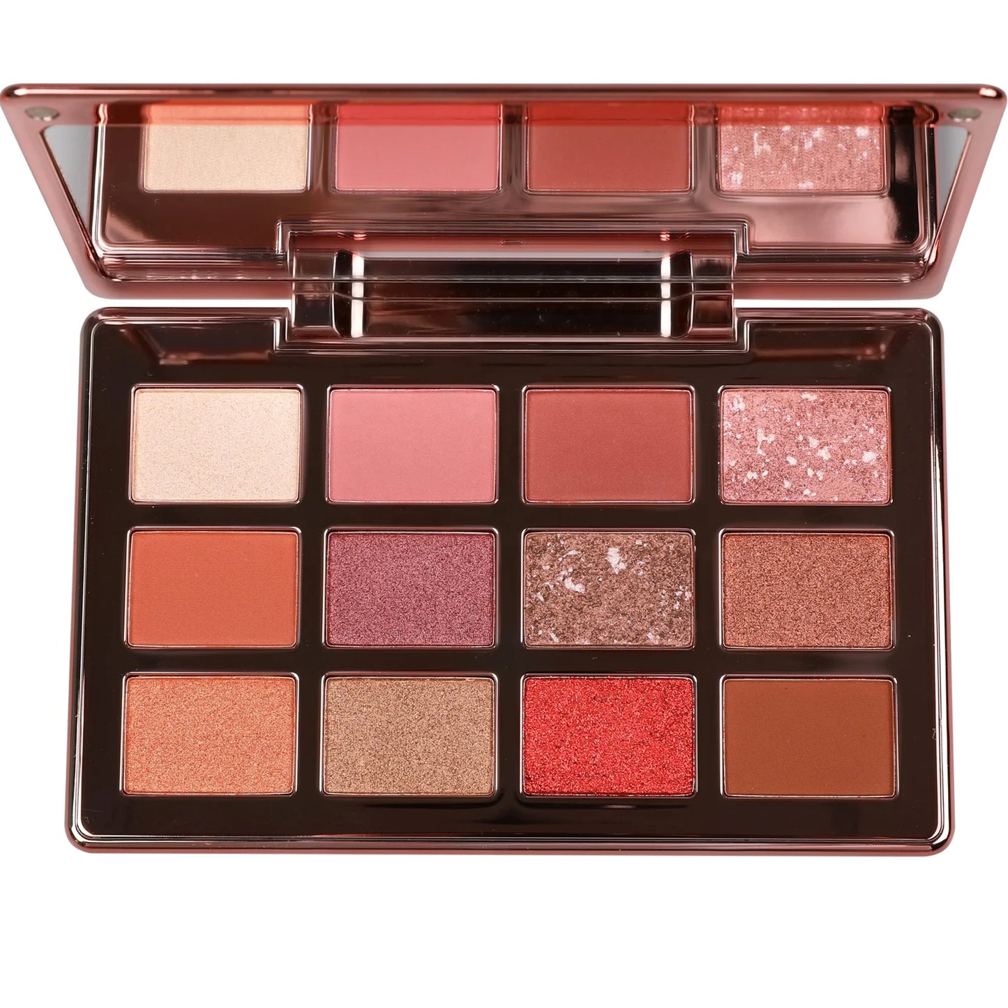 Luxury Dry Shimmer Waterproof Eyeshadow Powder Palette with Above 8 Colors Gold Finish for Dark Skin Tones