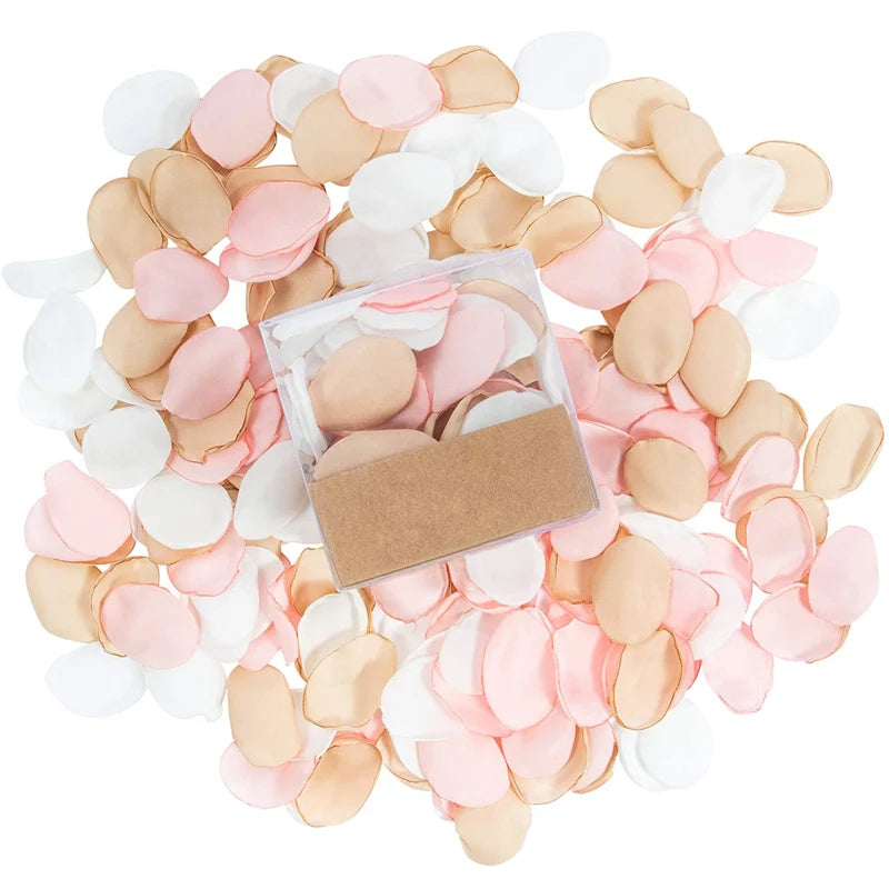 400Pcs Silk Rose Petals Gold Artificial Flower for Romantic Night Wedding Table Centerpieces Graduation Ceremony