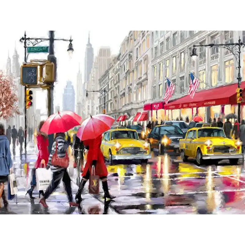 CHENISTORY 99110 Custom Photo Canvas Painting Paris Street DIY Wall Decorative Art Handpainted Modern Style for Home & Kids