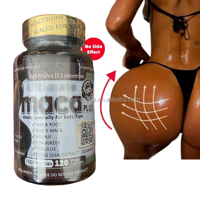 Ultimate Curves Maca Plus 120 Capsules Extreme Black High Potency Best Energy Low Moq Curve Maca Root Plus Capsules for Women