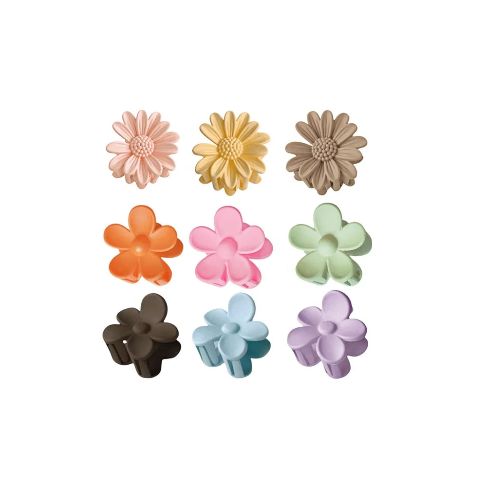 Wholesale Cute Small 3cm 4cm Daisy Hair Accessories Bulk Non slip Frosted Matte Floral Mini Hair Claw Flower Claw Clip
