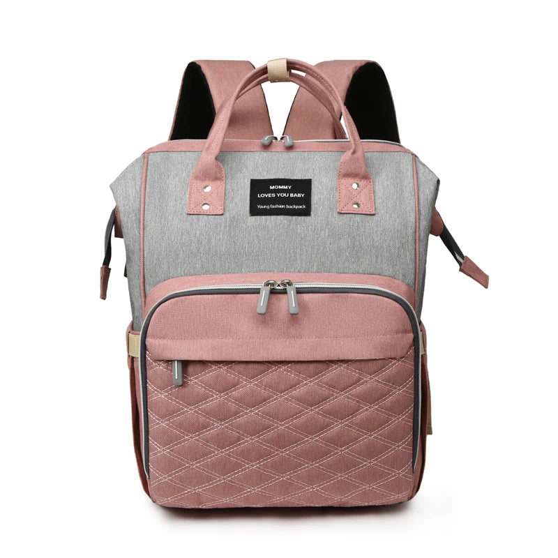 Factory  Custom logo Mummy Baby Diaper Nappy Bag Mummy Bags Large Capacity Travel Backpack Mom Bag with USB