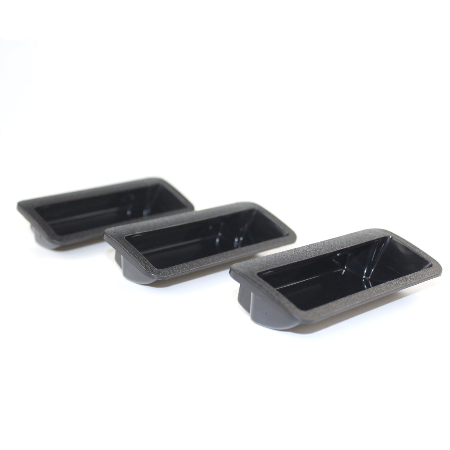 Modern Black Plastic Concealed Embedded Handle Pull Recessed Door Handles for Kitchen Gym Drawer Filing Cabinets