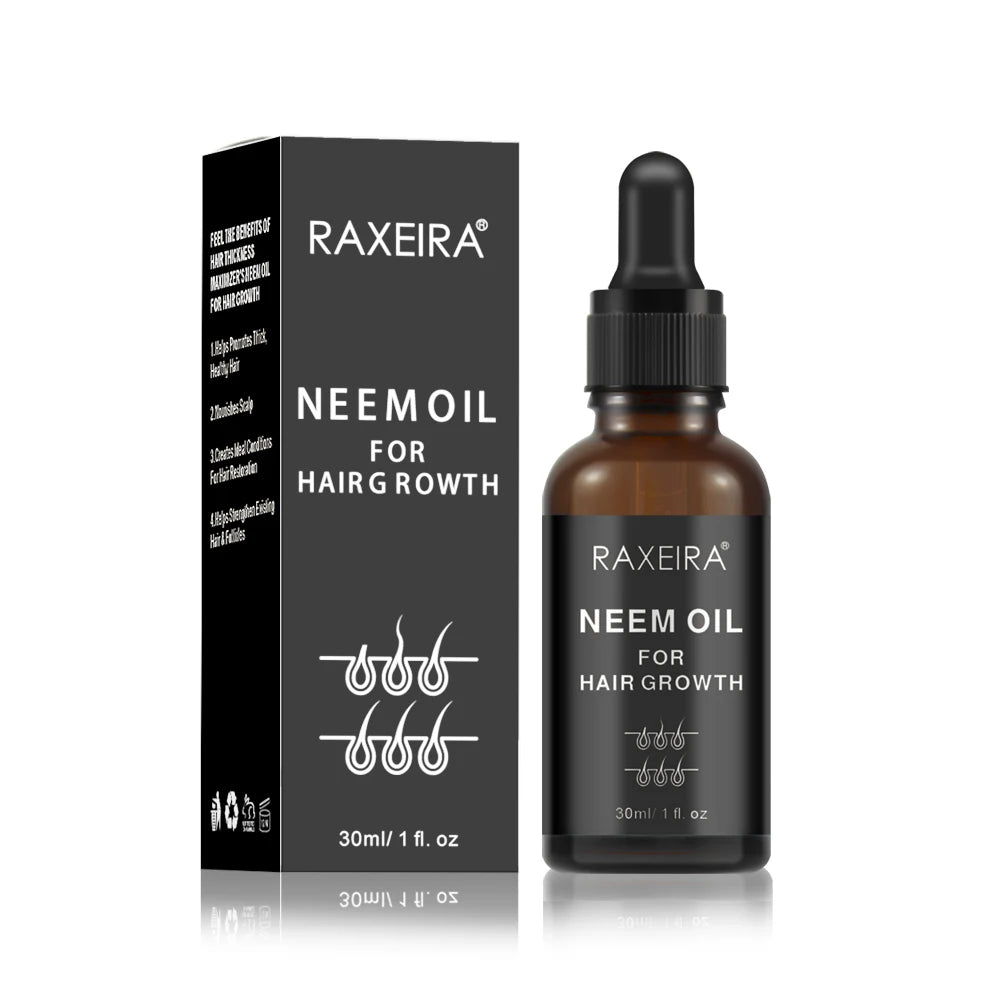 In Stock Natural Neem Oil Men Women Scalp Care Serum Hair Growth Smooth and Healthy Repair Hair Care Oil 30ml