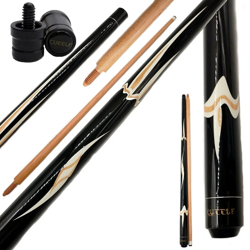 For Professional Maple Stainless Steel Carom Pool Cue Stick 142CM Center Joint 1/2 Split 12-12.5mm Tip Size