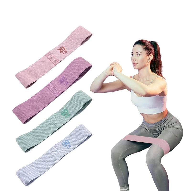 Elastic Resistance Bands Set - Yoga Fitness Loop for Butt & Leg Workouts Strength Training for Women & Men