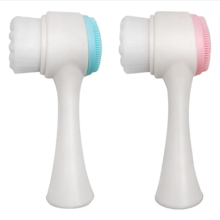 Super Soft Silicone Face Cleaning Brush Wholesale Double Side Mini Silicone Cleaning Brush