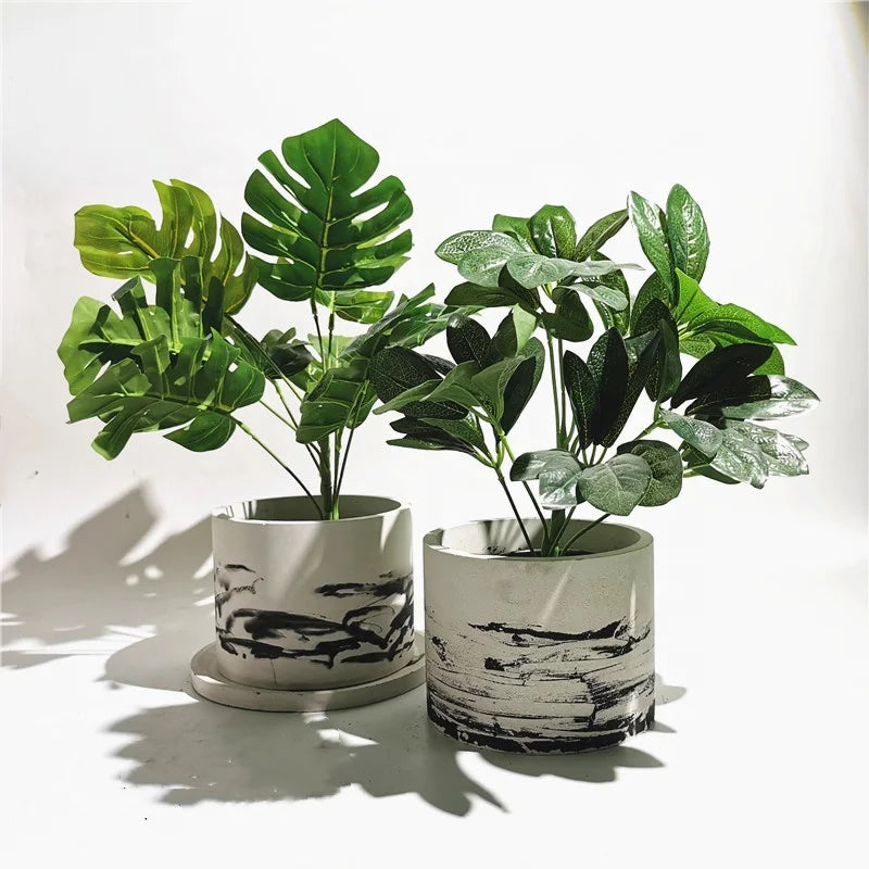 AINIKA Factory Supply Promotion Eco-Friendly Cylindrical Silicone Flower Planter Pot Molds Model Pl-1015