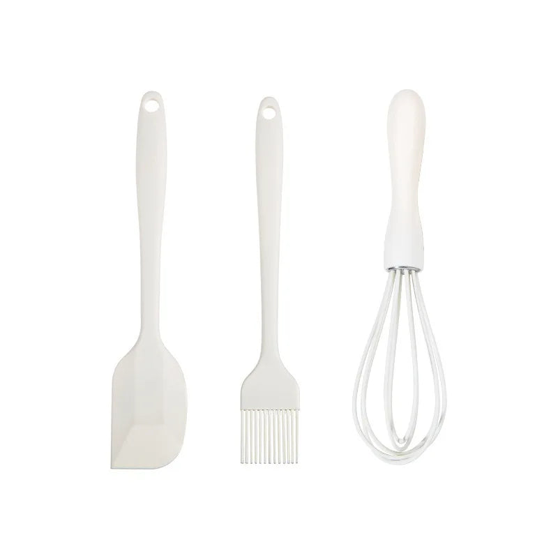 Silicone Baking 3-piece Cake Set Cream Spatula Spatula Kitchen Household Whisk Barbecue Grease Brush Gadget