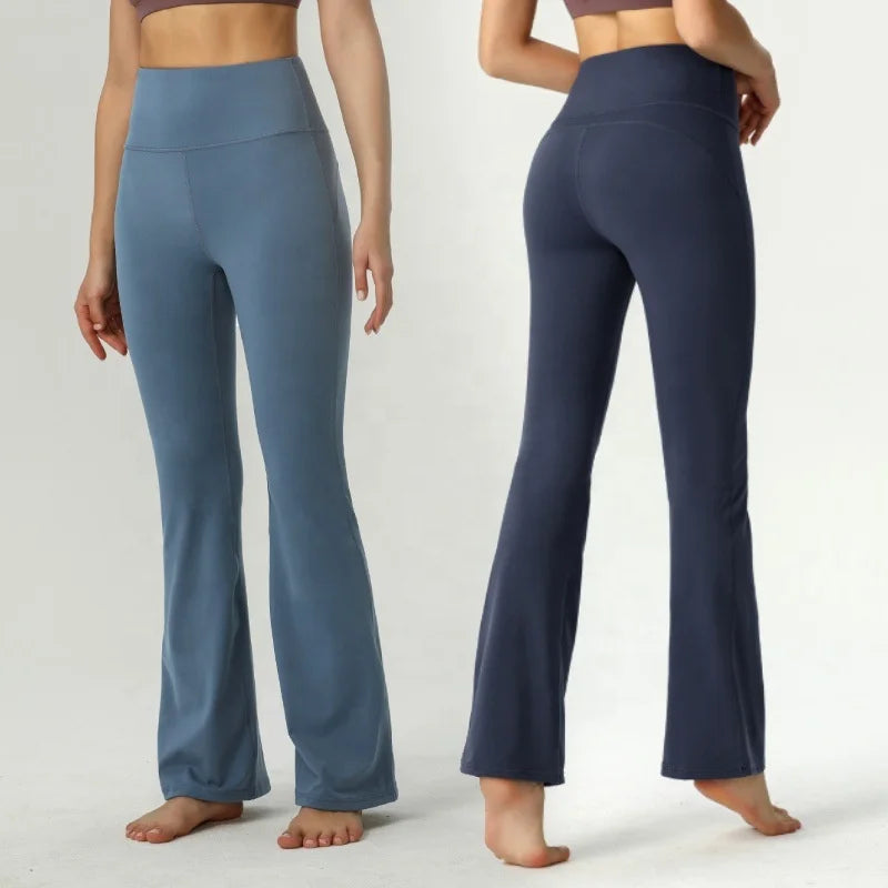 Women's Yoga Pants High Elasticity Casual Slim Yoga Fitness Leggings  Quick-Drying Flared Pants