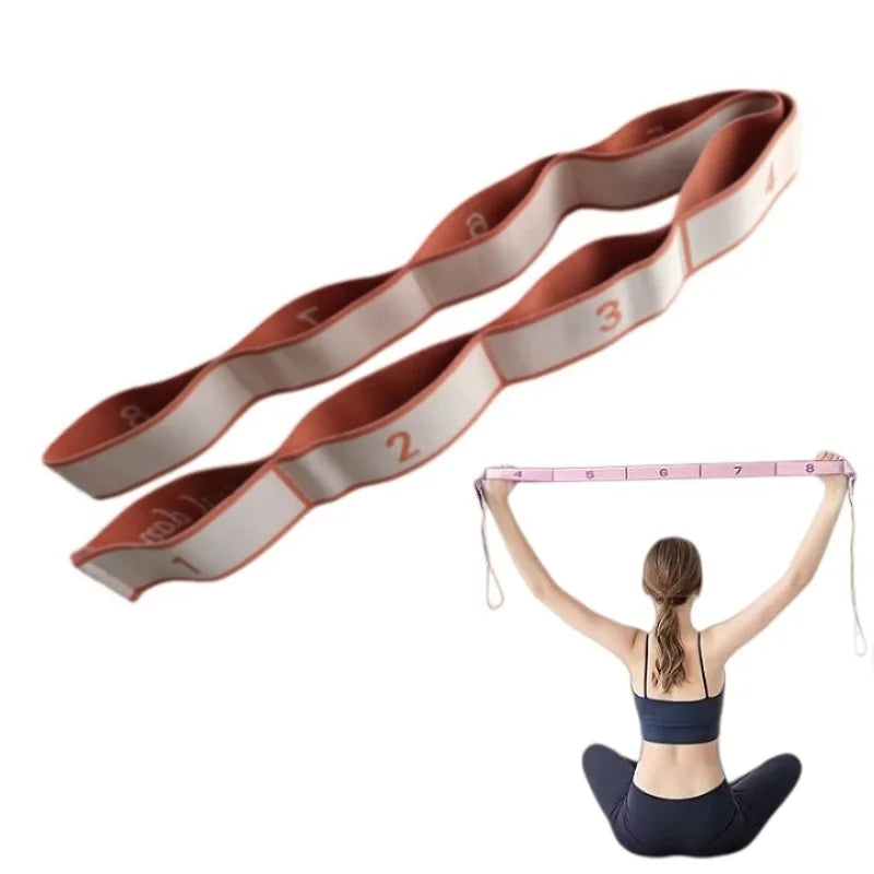 Custom Spandex/Polyester Yoga Stretching Straps-30lb Medium Tension Resistance Bands for Pilates & Fitness (Female Use)