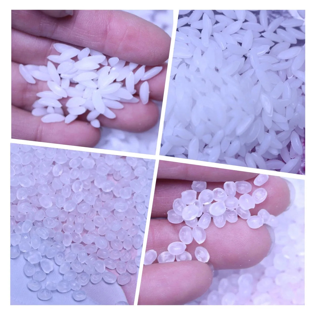 Faux White Rice Doll House Miniature Food 3D Lifelike Rice for Craft Small Gift Idea for Kids Ready to Gift for Girl Faux Ric