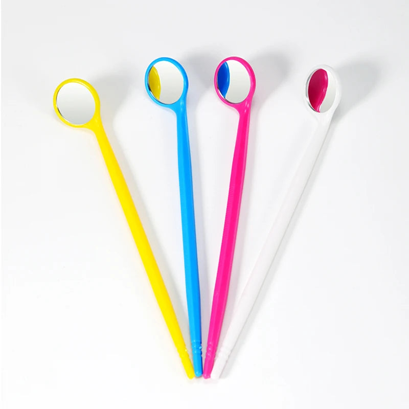 Colorful Dental Disposable Plastic Oral Examination Mouth Mirror
