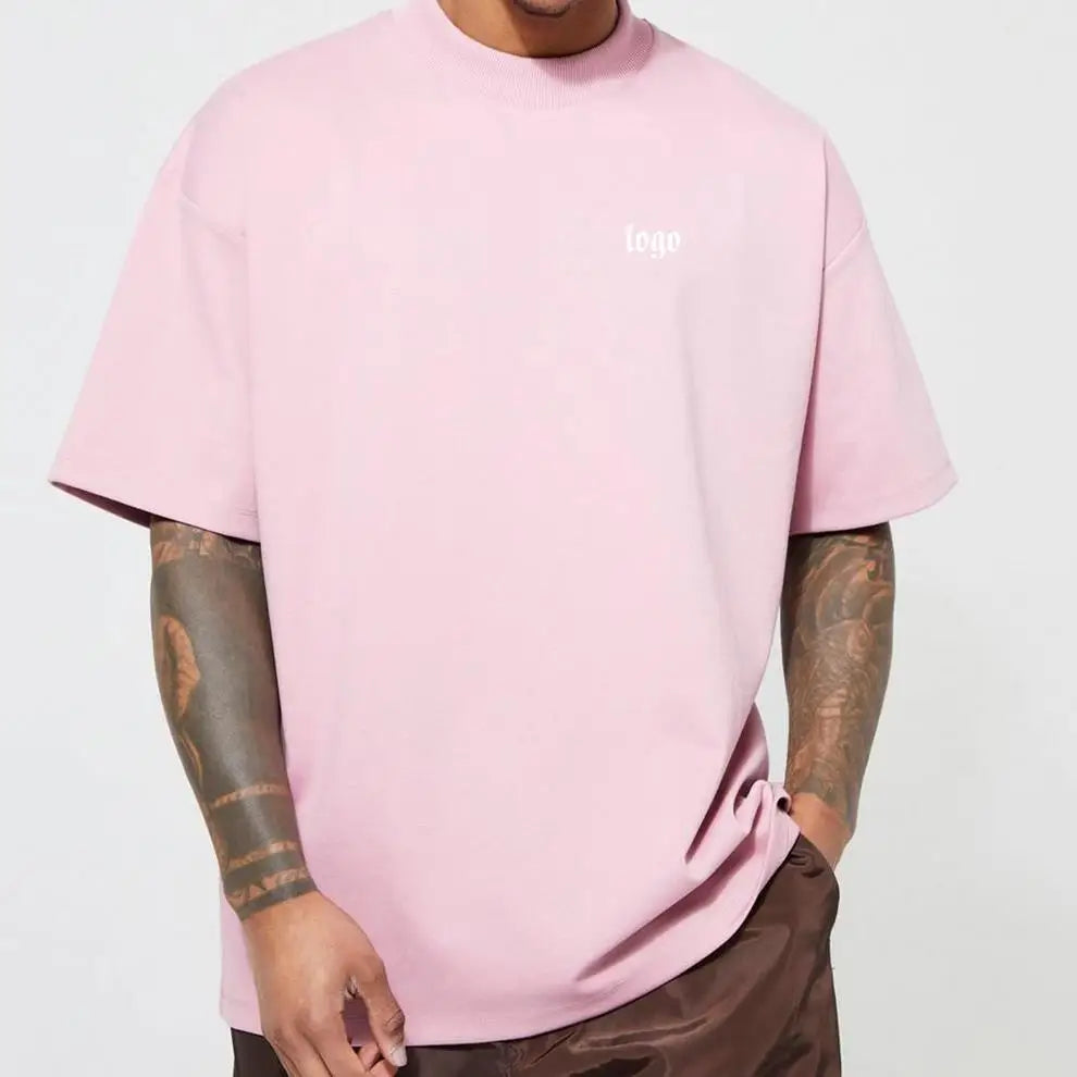 100% Organic Cotton Men's T-Shirts Custom Logo Men Printing T Shirt Plain 230g Oversized T Shirts