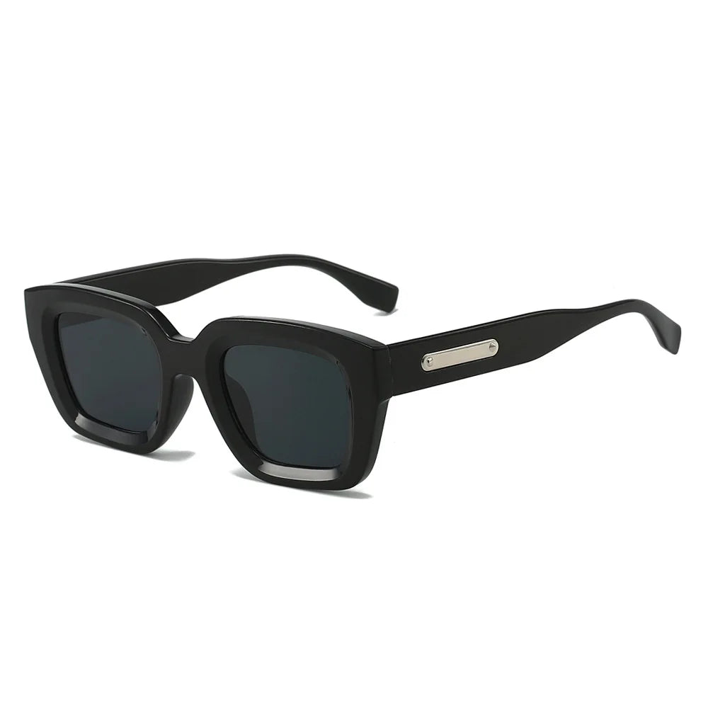 40096  Women's Retro Square Sunglasses Brown Fashion Trendy Brand Shades Female High Quality Elegant Ladies Eyewear UV400