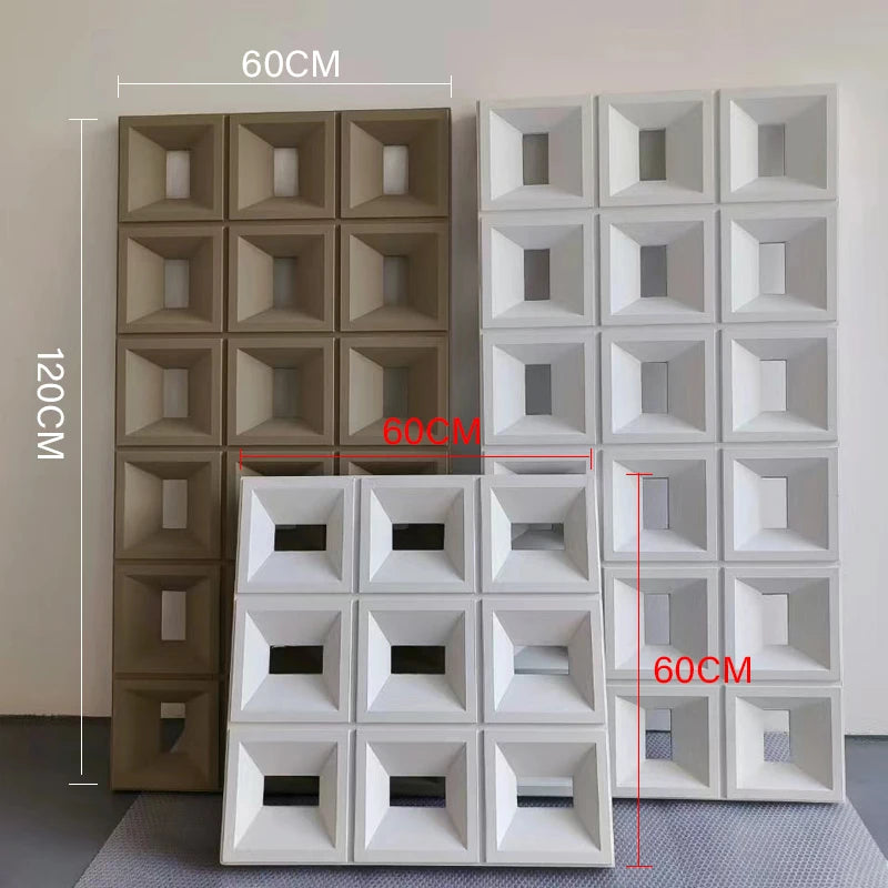 Polyurethane Cement Component Hollow Brick PU 3D Wall Panel ABS Wall Decoration Partition two-sided