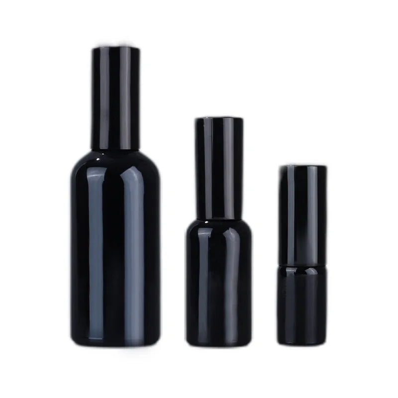 Customize 10ml Black Empty Essential Oil Glass Spray Bottle with Aluminum Cap