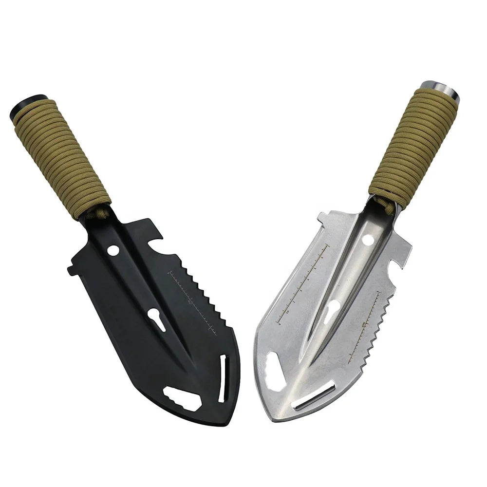 Outdoor Multifunctional Sapper Shovel Stainless Steel Small Hand Shovel Camping Survival Tools Garden Shovel