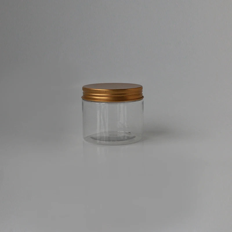 50g to 500g Custom Logo Food Grade clear Plastic PET Jar  Cosmetic Container