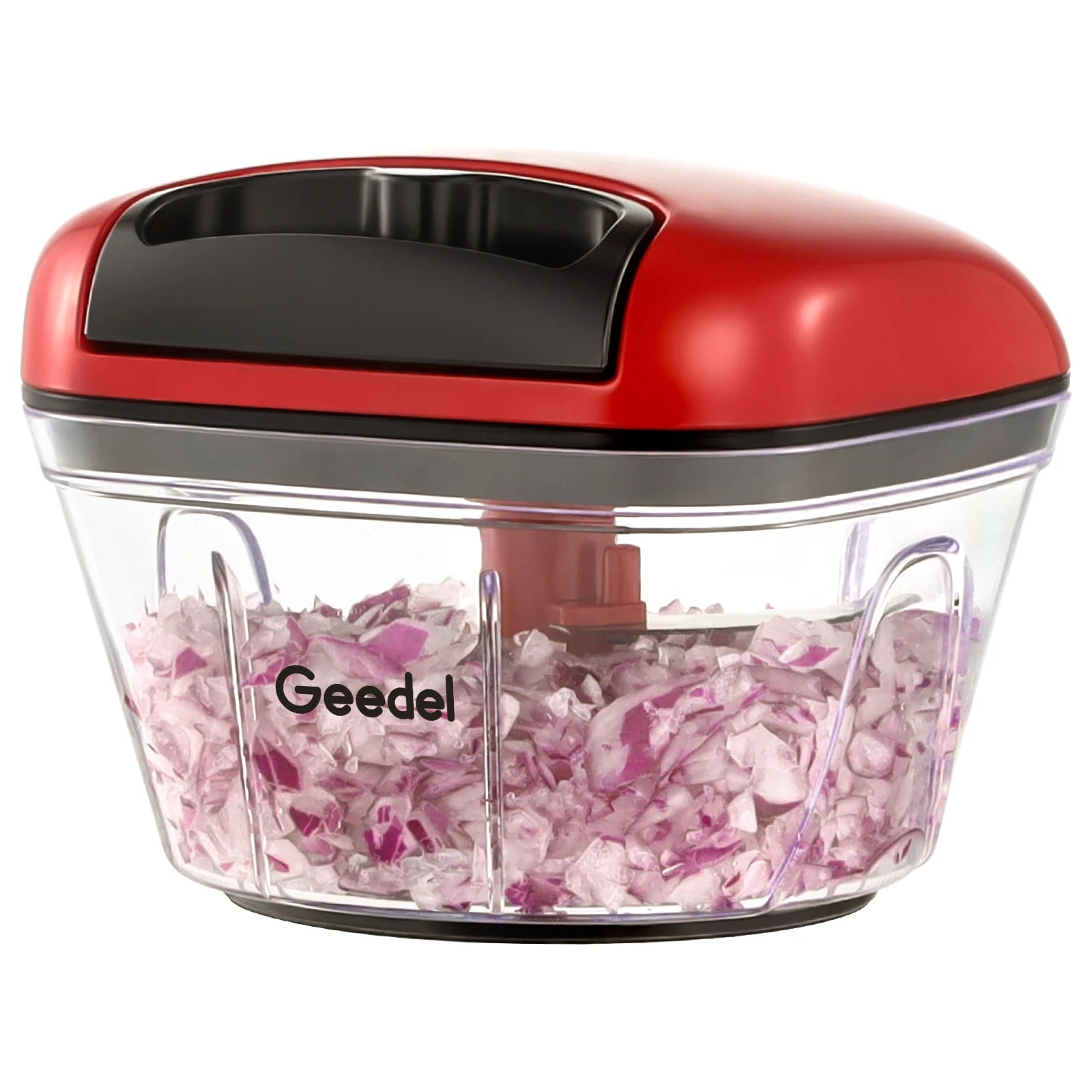 Square Pull Manual Stainless Steel Veggie Food Chopper Kitchen Accessory for Onion Garlic and Meat Mixing