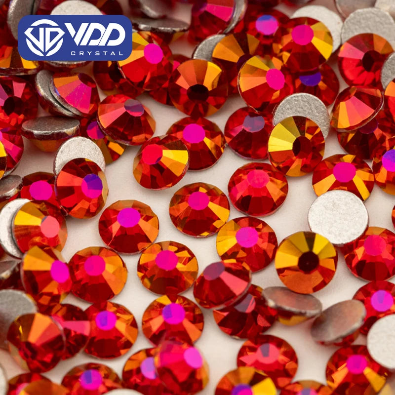 VDD 356 Magma-Cherry SS6-SS30 Glass Rhinestones Crystal Flat Back Glitter Strass Stones Diamond Nail Art DIY Crafts Decoratio