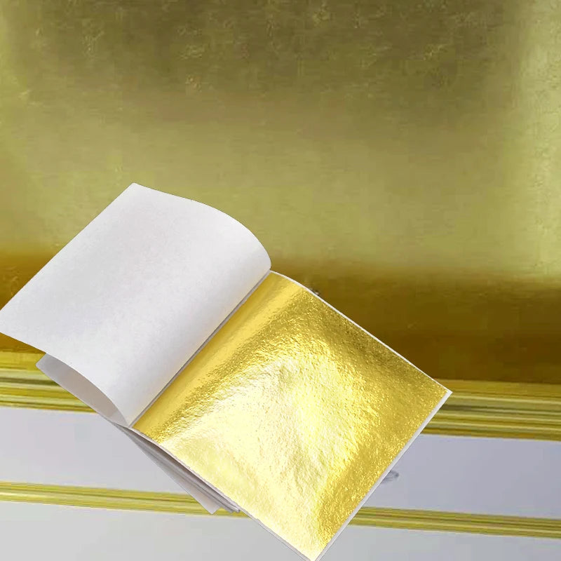 9*9cm Antique Gold Casting Metal Plaque Sheets with Offset Printing for DIY Furniture Decoration
