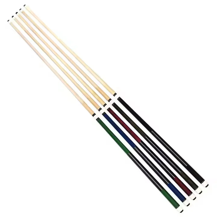 Solid Color 2-Piece 13MM White Wood Pool Cue Sticks 145cm Length 13mm Cow Leather Tip Snooker & Billiard Cues with Tips for S