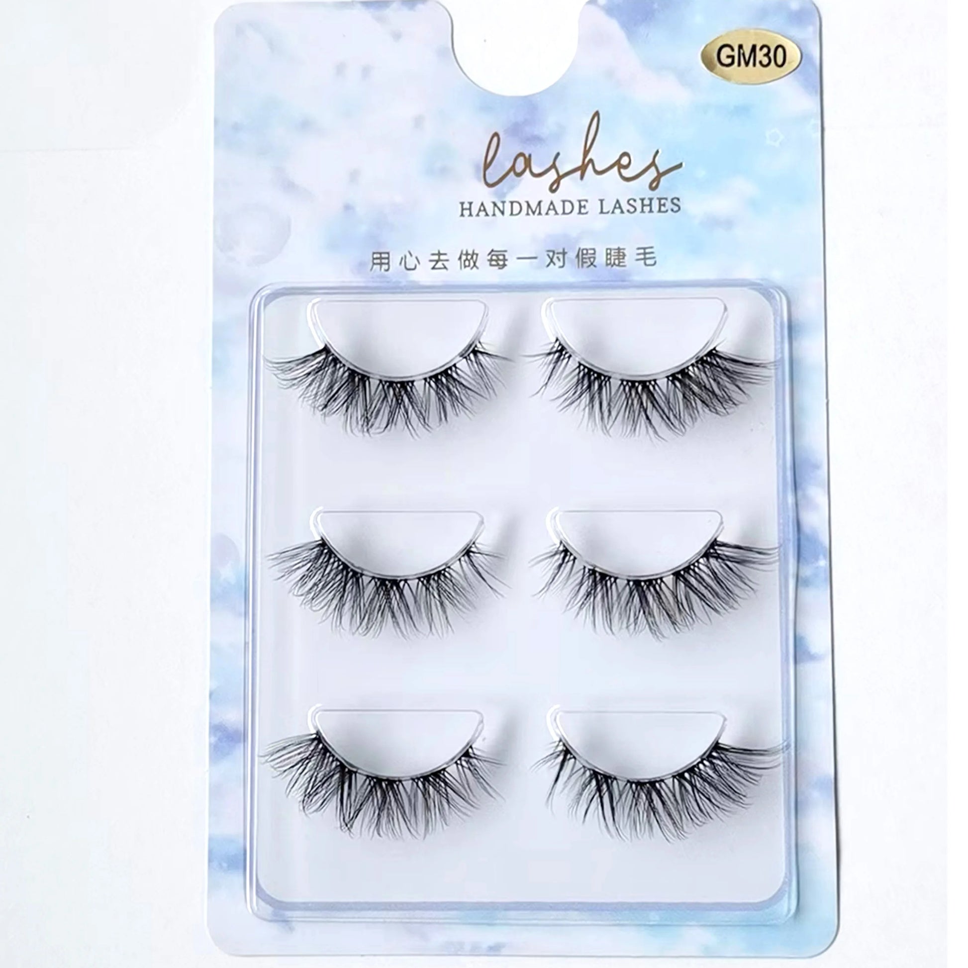 GM30 Private Label Eyelash Clusters clear Band Faux Mink  Lash Individual Cluster Natural DIY Lashes False Lash