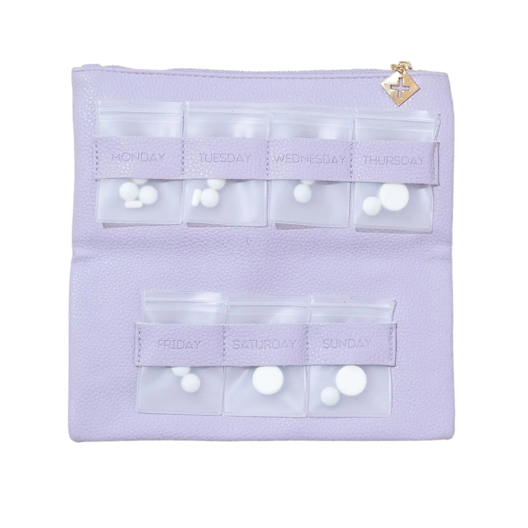 Hot Sale High Quality Weekly Pu Leather 7 Day Pill Box With Wallet Pill Box Pill Pouch