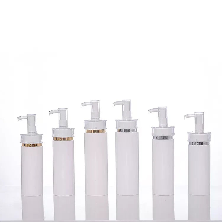 China Ningbo Focus Brand Focus-ms-06 Luxury 15Ml 30Ml 50Ml 75Ml White Plastic Acrylic Airless Lotion Pump Smooth Ribbed Bottl