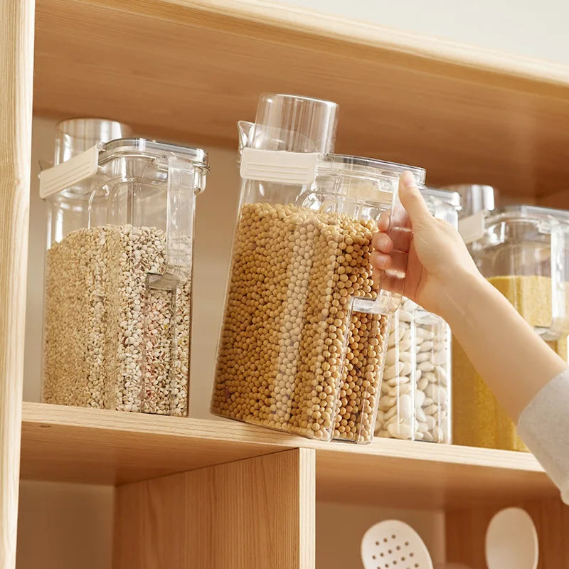 Manufacturer Airtight Food Storage Containers Set Clear Food Grain Storage Container With Handle