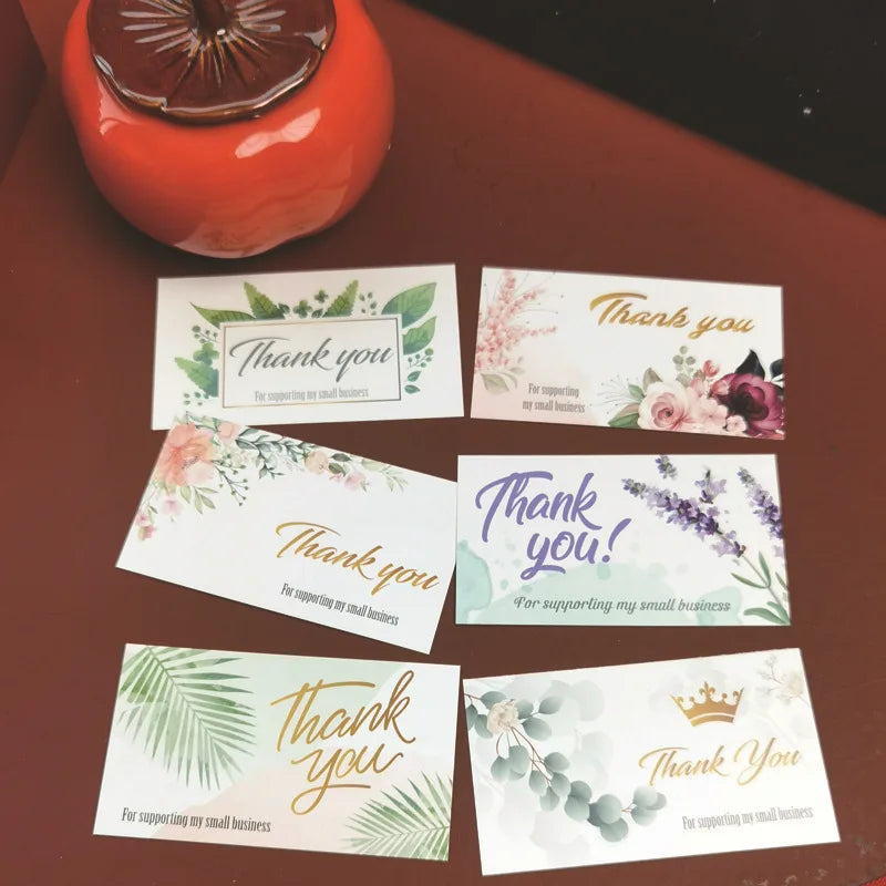 Wholesale Flowers Printing Blessings Gifts Baking Greeting Card Clothing Stores Feedback Small Business Gift Card for Thank Y
