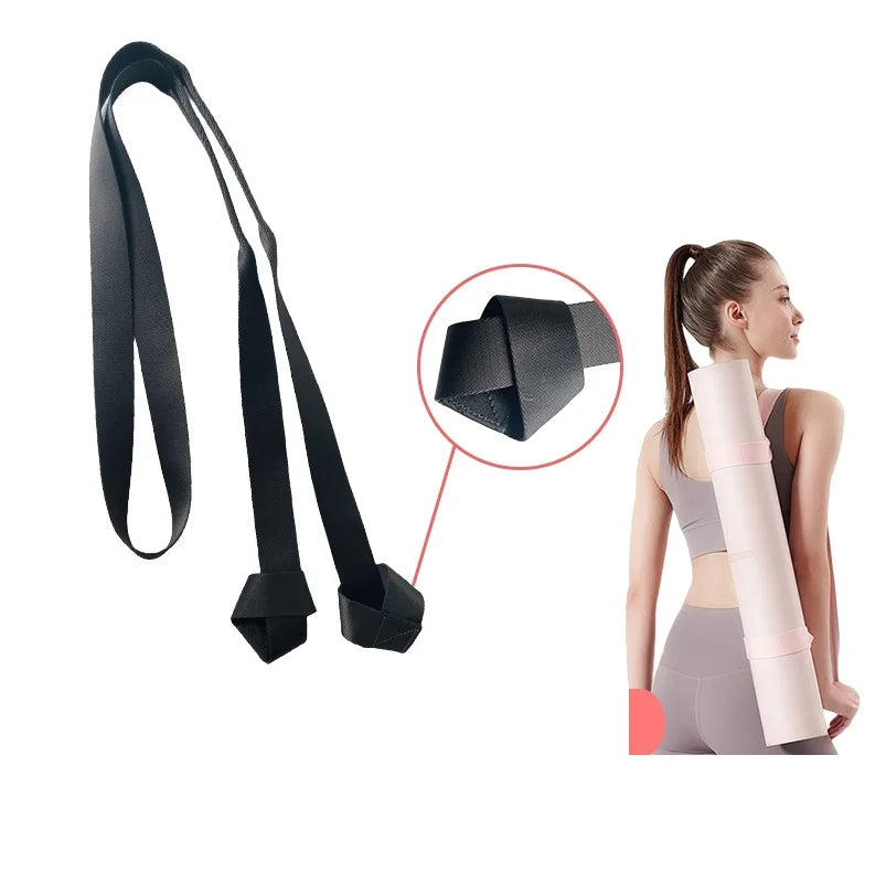 Factory Wholesale Custom Logo Durable Unisex Polyester/Cotton Fitness Mat Sling Carrying Belt Yoga Strap 3.8x160cm