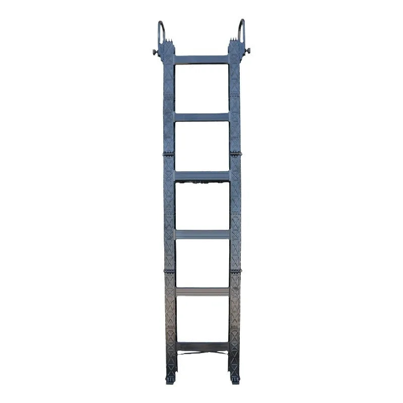 Thickened Aluminum Alloy Tactical Telescopic Folding Ladder 6 Steps 1.8m 2.4m 3M Portable Roof Fire Ladder 150kg Load Capacit
