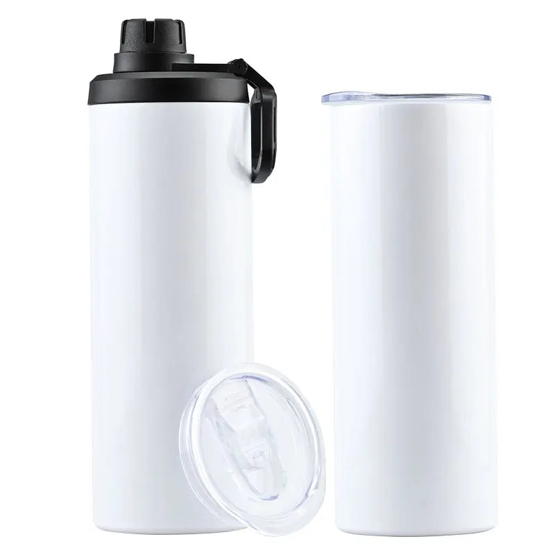 Custom Logo 20-30 oz Stainless Steel Vacuum Insulated White Sublimation Drink Cup Sports Water Bottle and Tumbler
