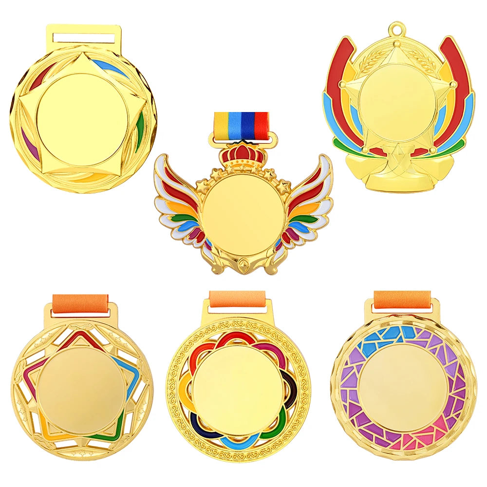 Wholesale Price High-quality Metal Zinc Alloy Blank Medal 1Pcs Generic Medals for Any Competition Marathon Football Match Tro