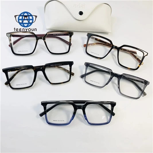 Teenyoun Anti Blue Light Acetate Glasses Frame Men Classic Optical Spectacle Frame Women Square Clear Eyewear Wholesale