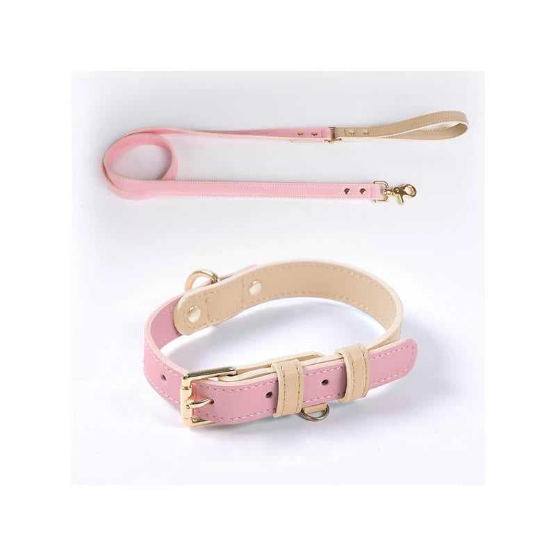 Durable Portable Pet Dog Collar for Puppy Fashion Multi-colors Leather Pet Collar for Dogs and Cats