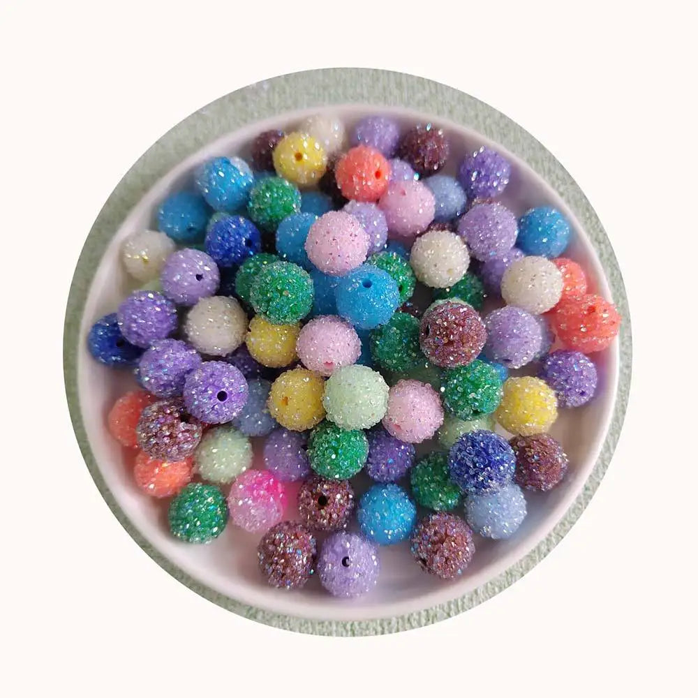 16MM Rhinestone Beads for Crafting Mixed Colors Shiny Round Disco Ball Beads for Necklace Bracelet Earring Jewelry Making