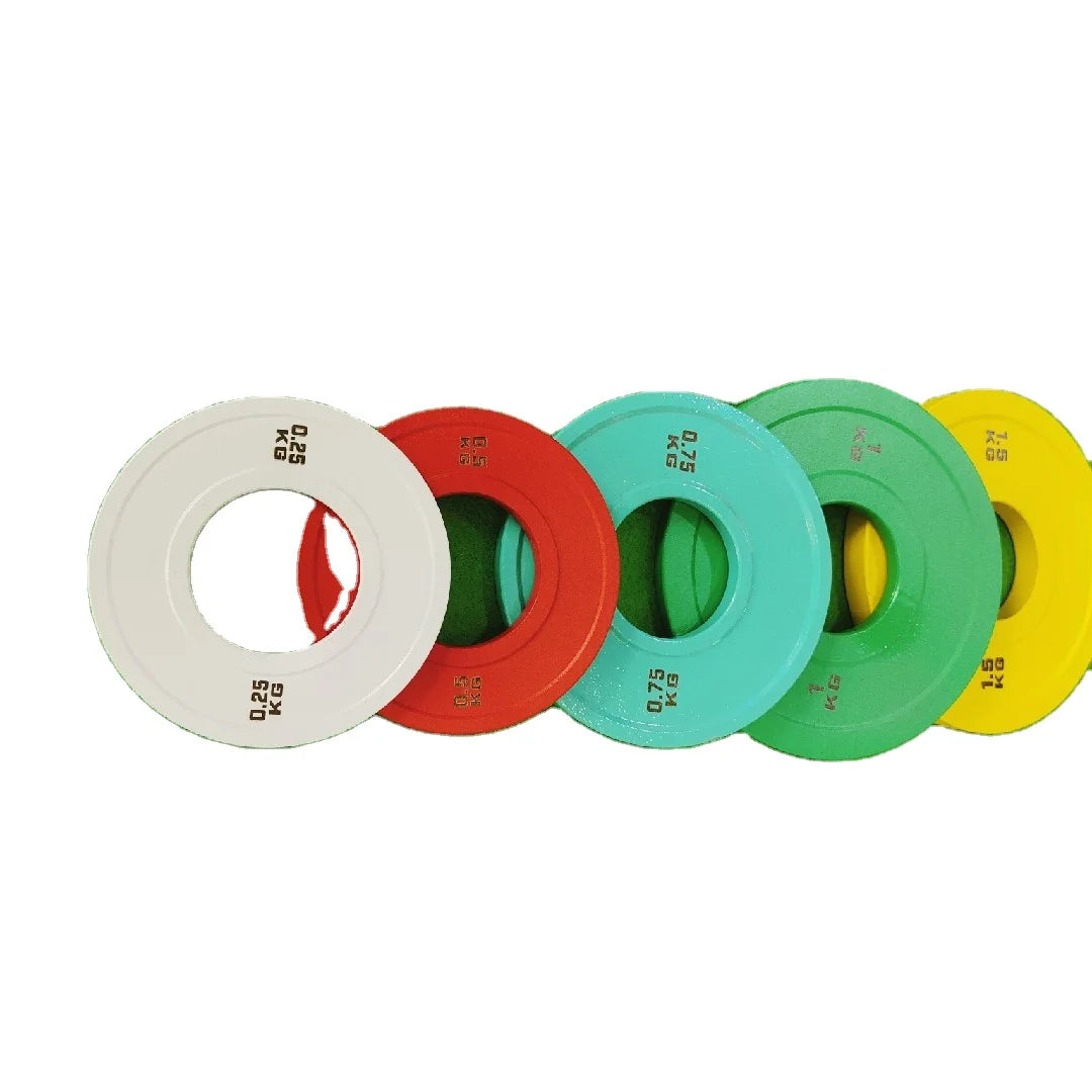 Get-Fit Custom Steel Rubber Coated Fractional Change Plates 0.5-2.5kg (1.25-5LB) Durable Eco-Friendly Portable Universal Cust