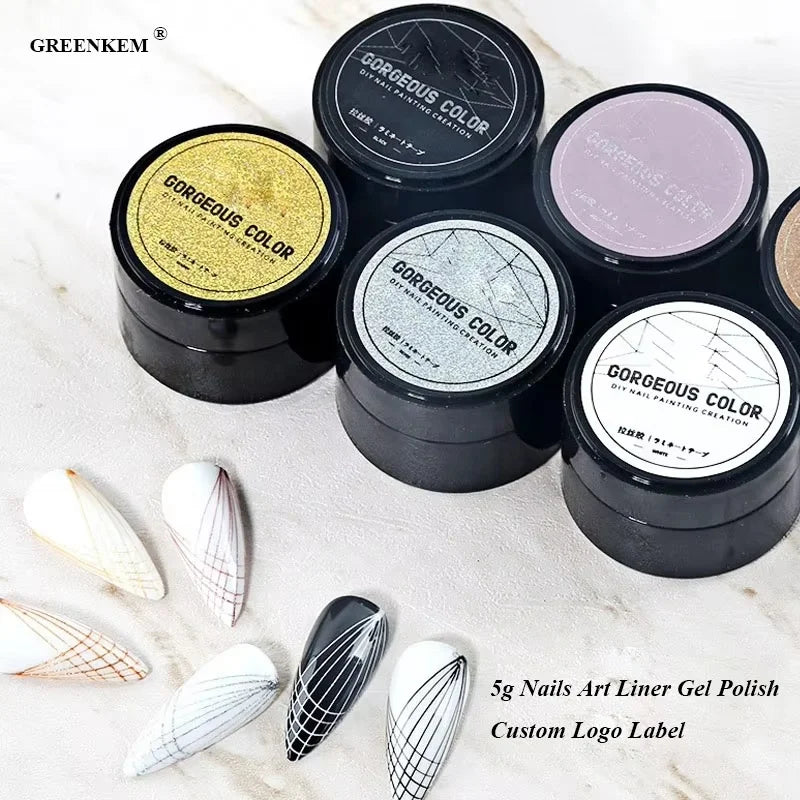 Creative Nail Art Design UV Drawing Elastic Spider Glue Nail Painting Gel Manicure Tools 5g Liner Gel Polish Nails Art