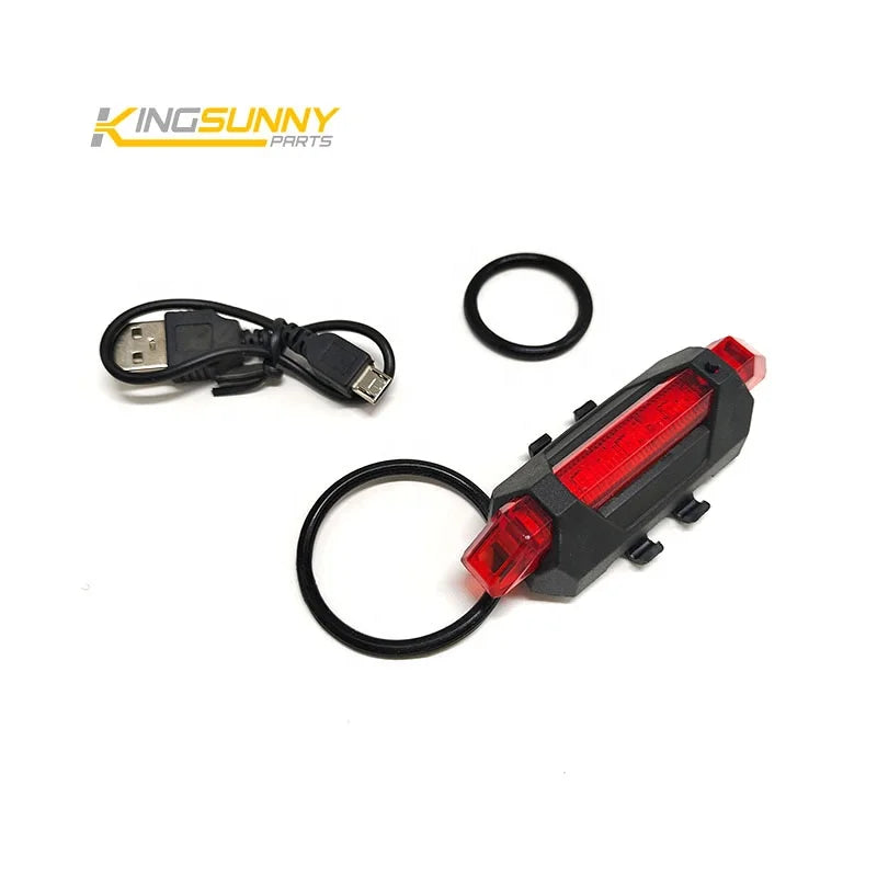 King Sunny Waterproof USB Rechargeable LED Lamp for Electric Scooter Parts Warning Cycling Taillight Bicycle LED Lights