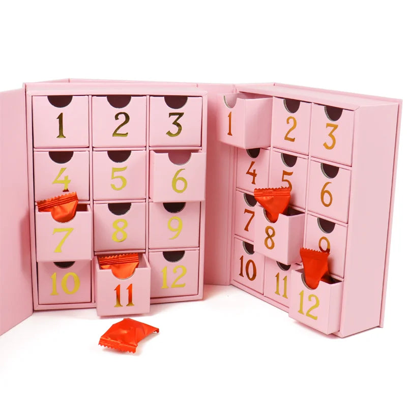Create Your Own Customizable Ramadan Tea Christmas Advent Calendar Drawer Paper Matt Lamination Private Label Embossed Folder